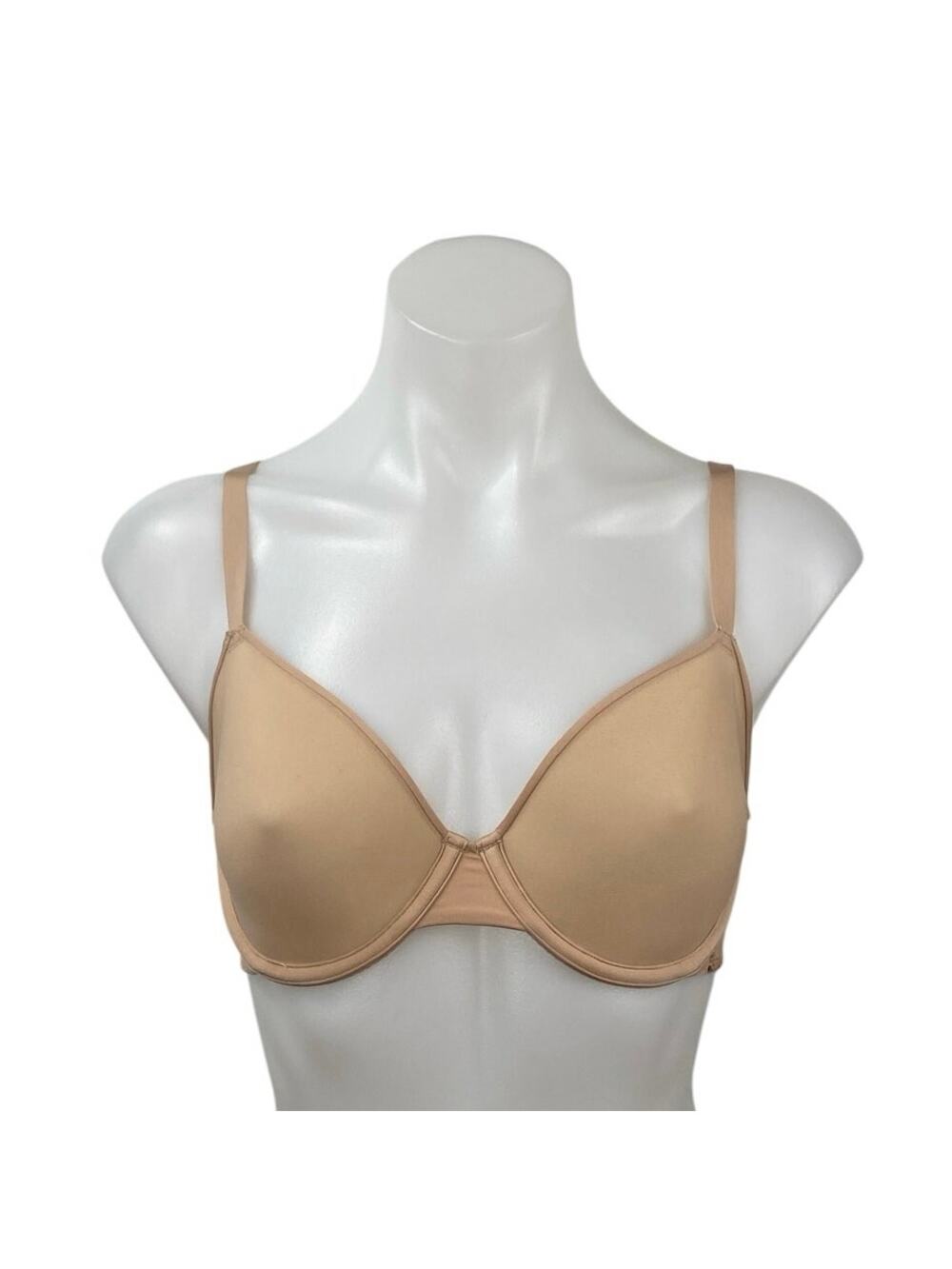 Skims Weightless Nude Tan Medium Coverage Adjustable Underwire Demi Bra 32DD